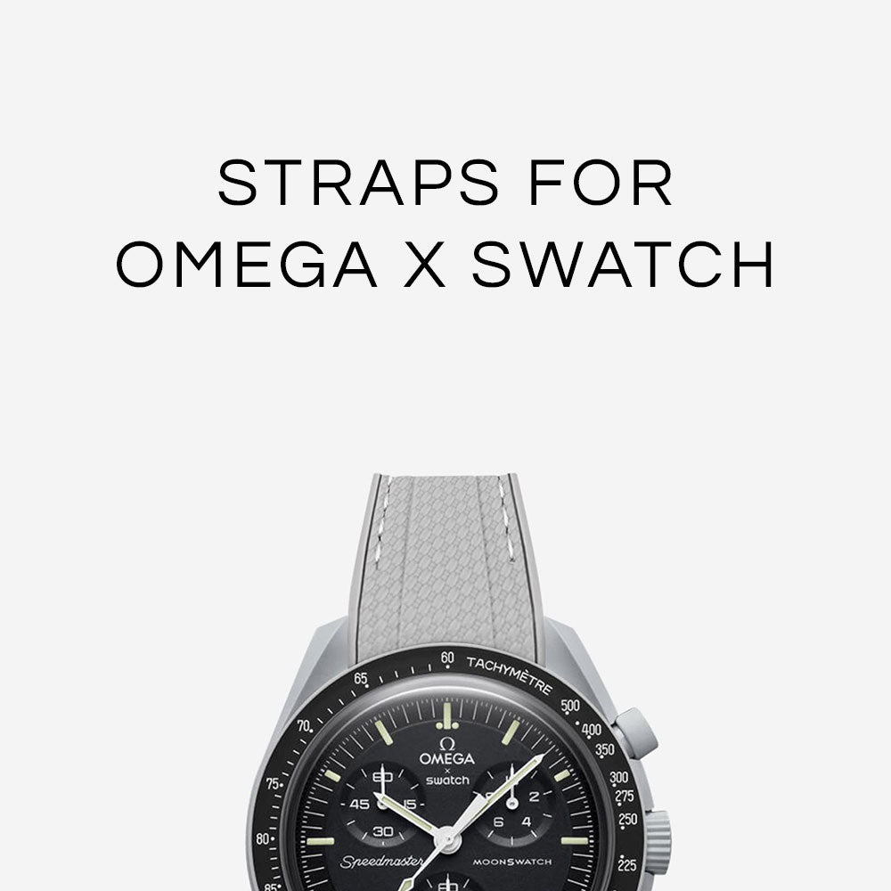 Correa de reloj de silicona Swatch Omega Moonswatch - Negro – Strapr