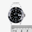 Straight end watch straps lug width measurement guide on a watch case - Wristbuddys