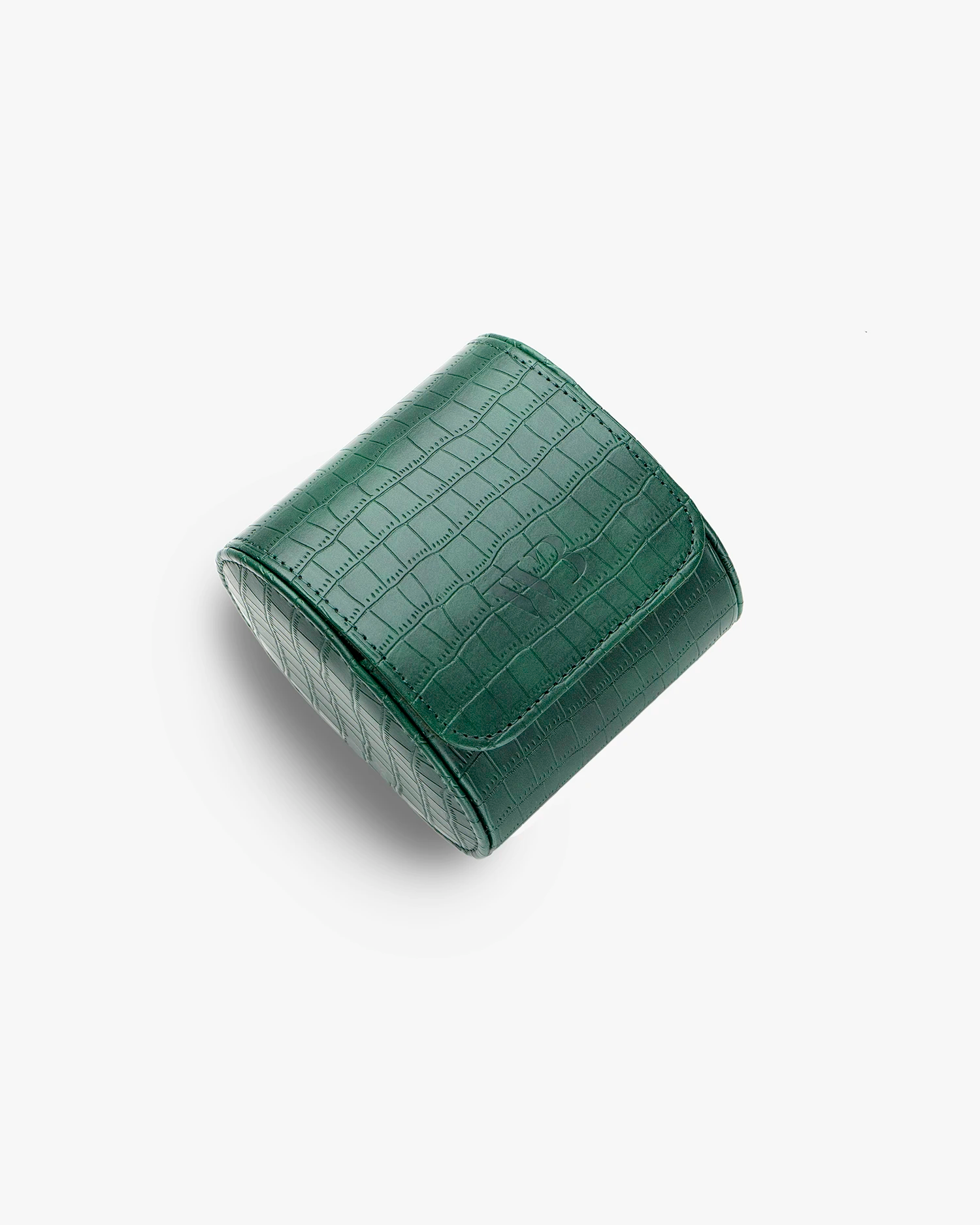 Single Watch Roll Green Embossed Alligator, product image