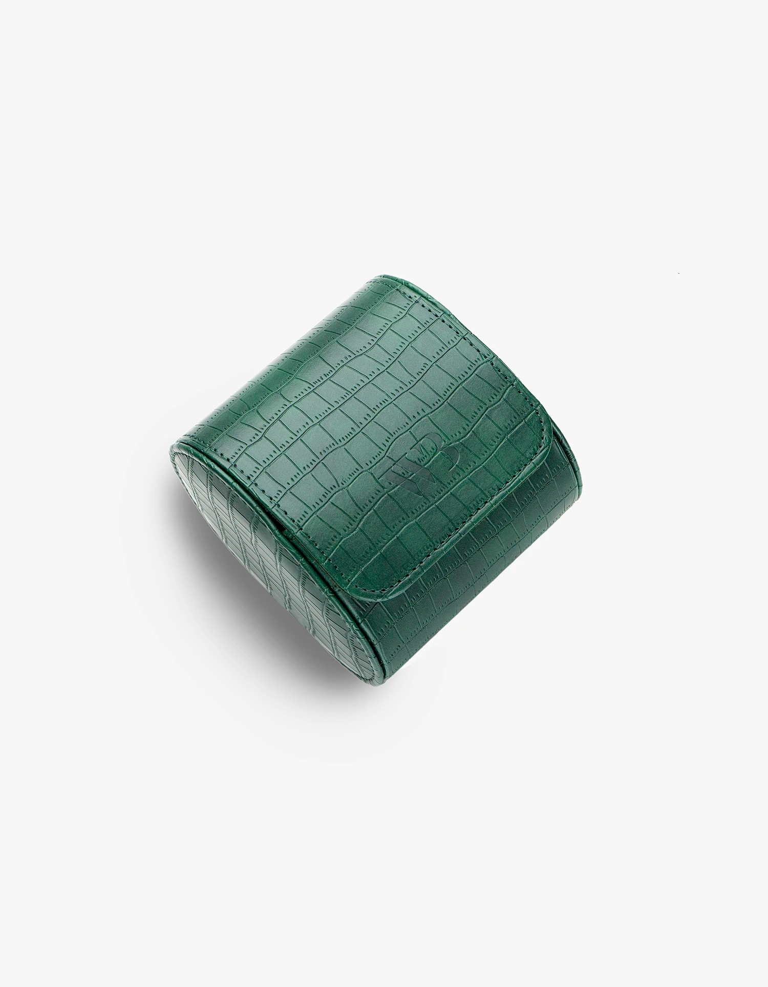 Single Watch Roll Green Embossed Alligator, product image