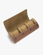 Opened 3 Slot Watch Roll in brown suede product image