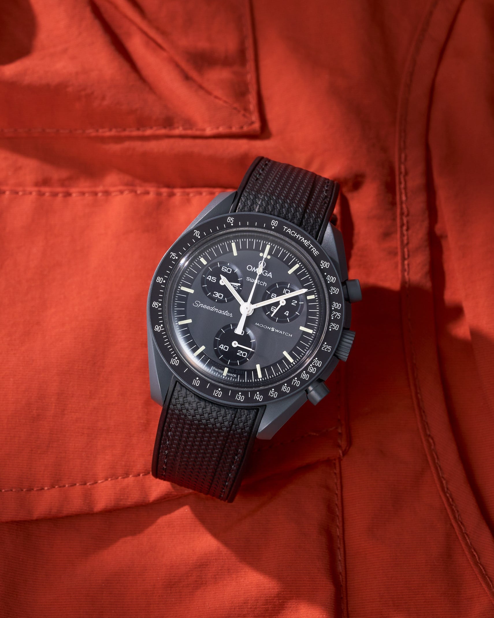 Omega X Swatch MoonSwatch Mission to Jupiter Moonwatch Speedmaster Professional Wristbuddys Wristbuddy Klockarmband klockband rubberstrap rubber strap straps for Mission to Mercury, mission to moon, moonswatches best rubber intergrated mission to moon mercury intergrated uhrenband bracelet Urrem bracelet de montre cinturino per orologio cinturino dell'orologio horlogeband correa de reloj Uhrenarmband Uhrarmband black schwartz svart negro