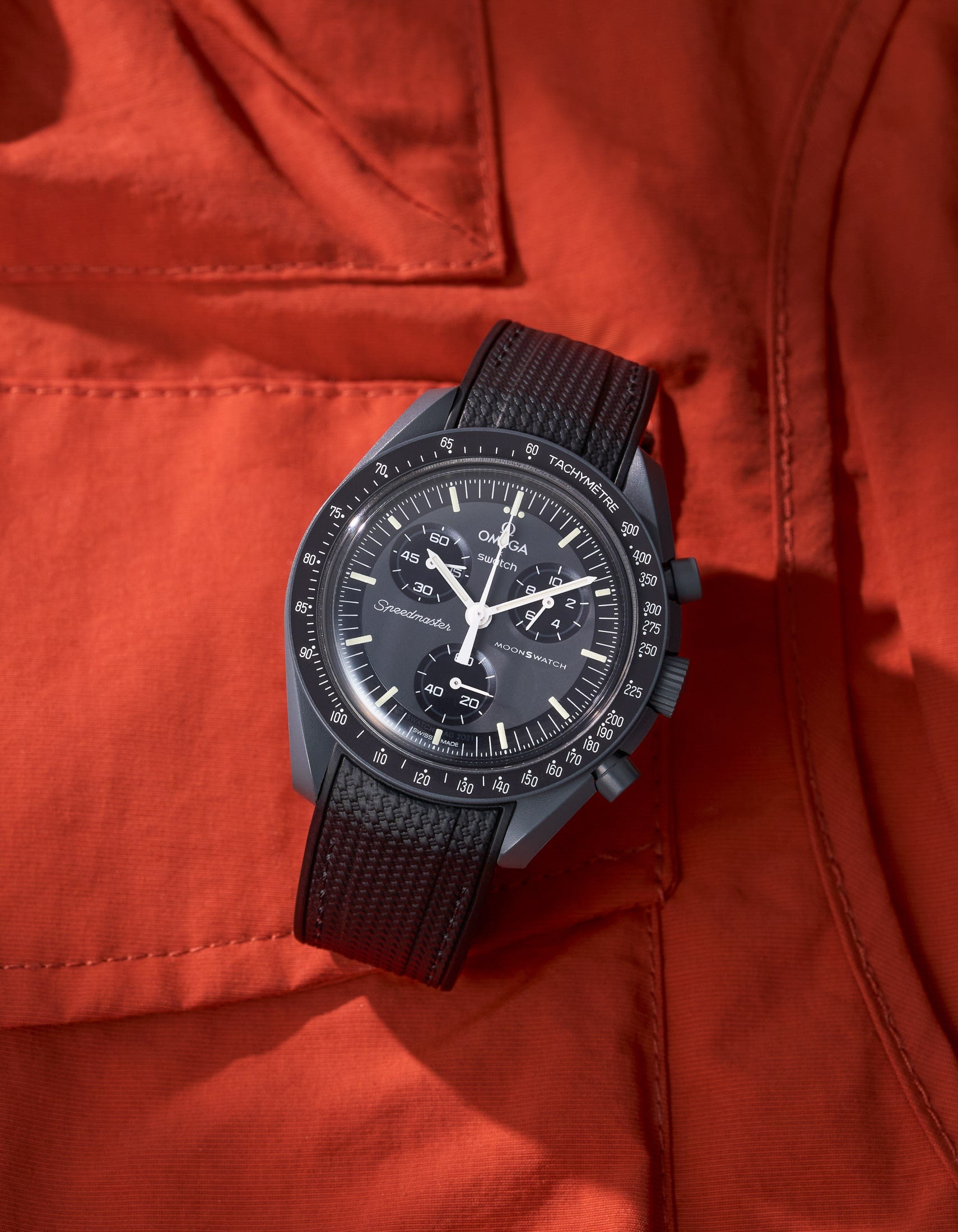 Omega X Swatch MoonSwatch Mission to Jupiter Moonwatch Speedmaster Professional Wristbuddys Wristbuddy Klockarmband klockband rubberstrap rubber strap straps for Mission to Mercury, mission to moon, moonswatches best rubber intergrated mission to moon mercury intergrated uhrenband bracelet Urrem bracelet de montre cinturino per orologio cinturino dell'orologio horlogeband correa de reloj Uhrenarmband Uhrarmband black schwartz svart negro