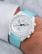 Omega X Swatch MoonSwatch Mission to the moonphase new moon full moon Moonwatch Speedmaster Professional Wristbuddys Wristbuddy Klockarmband klockband rubberstrap rubber strap straps for Mission to Mercury, mission to moon, moonswatches best rubber intergrated mission to moon mercury intergrated uhrenband bracelet Urrem bracelet de montre cinturino per orologio cinturino dell'orologio horlogeband correa de reloj Uhrenarmband Uhrarmband black schwartz svart negro new moonswatch