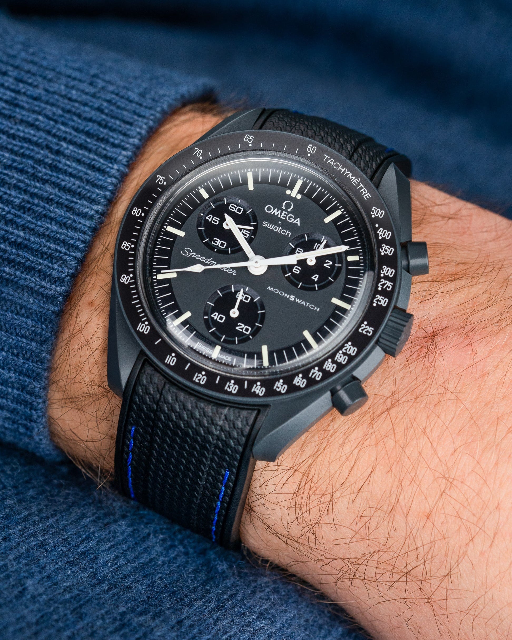 Omega X Swatch MoonSwatch Mission to Jupiter Moonwatch Speedmaster Professional Wristbuddys Wristbuddy Klockarmband klockband rubberstrap rubber strap straps for Mission to Mercury, mission to moon, moonswatches best rubber intergrated mission to moon mercury intergrated uhrenband bracelet Urrem bracelet de montre cinturino per orologio cinturino dell'orologio horlogeband correa de reloj Uhrenarmband Uhrarmband black schwartz svart negro