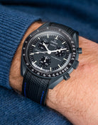 Omega X Swatch MoonSwatch Mission to Jupiter Moonwatch Speedmaster Professional Wristbuddys Wristbuddy Klockarmband klockband rubberstrap rubber strap straps for Mission to Mercury, mission to moon, moonswatches best rubber intergrated mission to moon mercury intergrated uhrenband bracelet Urrem bracelet de montre cinturino per orologio cinturino dell'orologio horlogeband correa de reloj Uhrenarmband Uhrarmband black schwartz svart negro