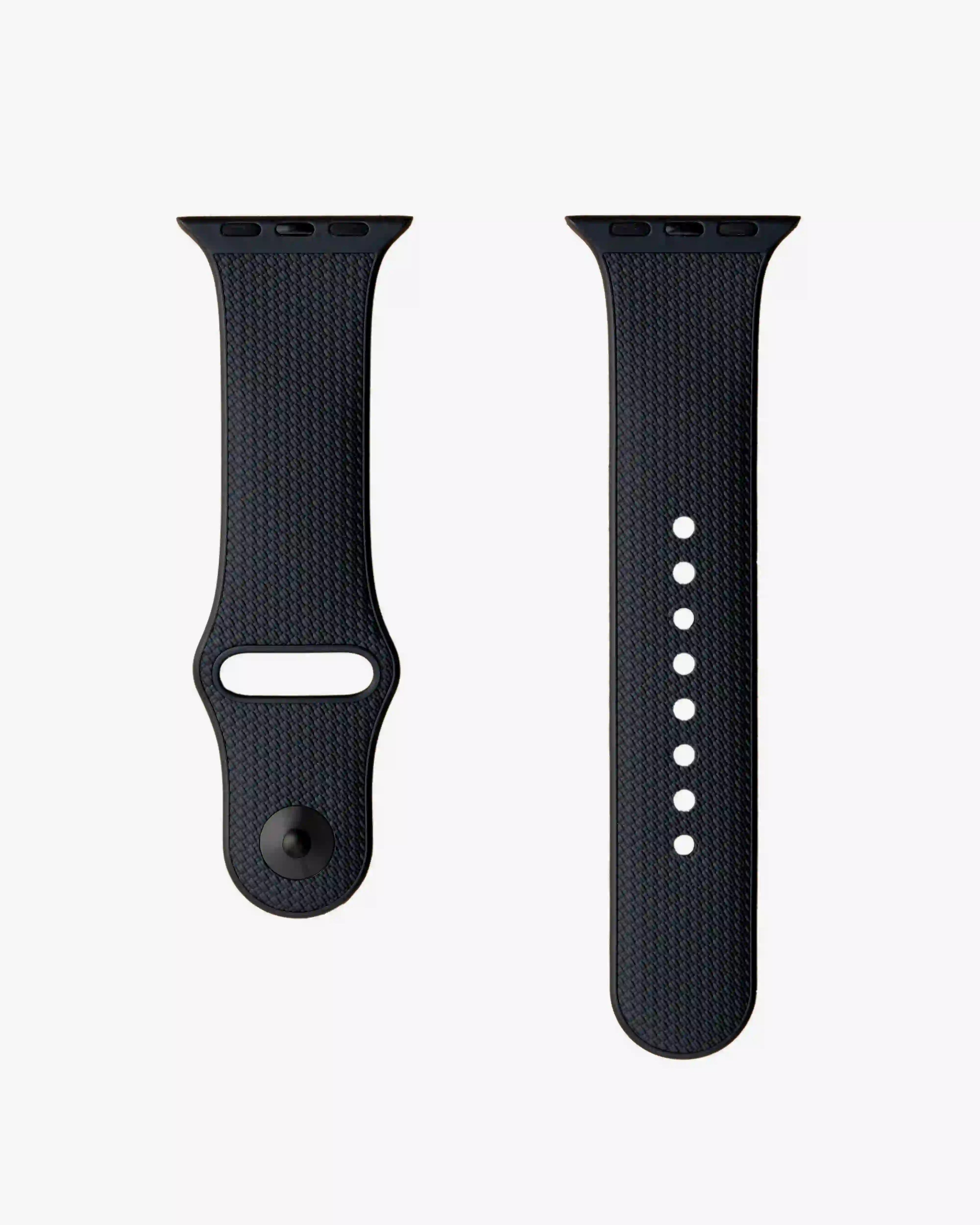 Black Apple Watch Band with Integrated Adapter