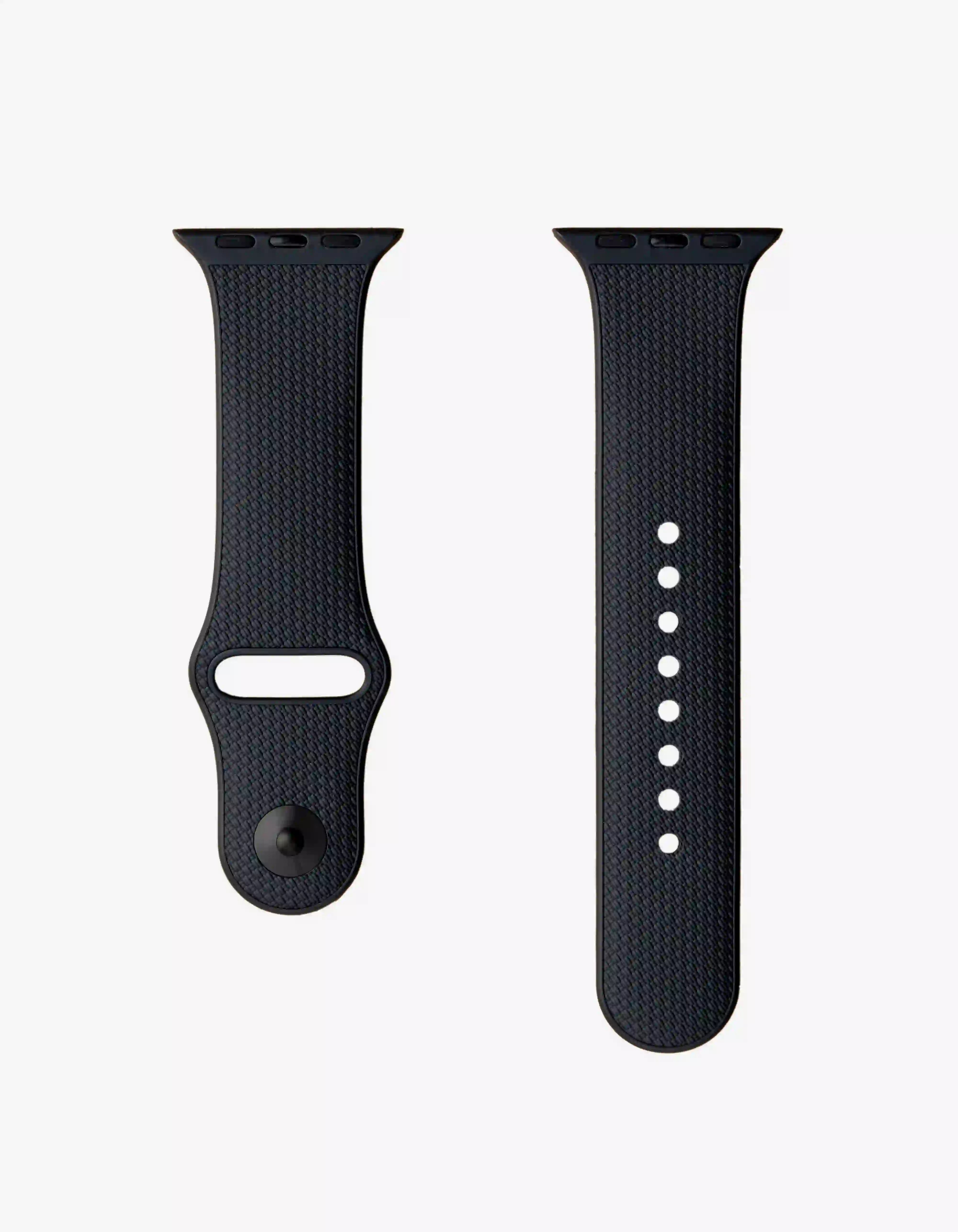 Black Apple Watch Band with Integrated Adapter