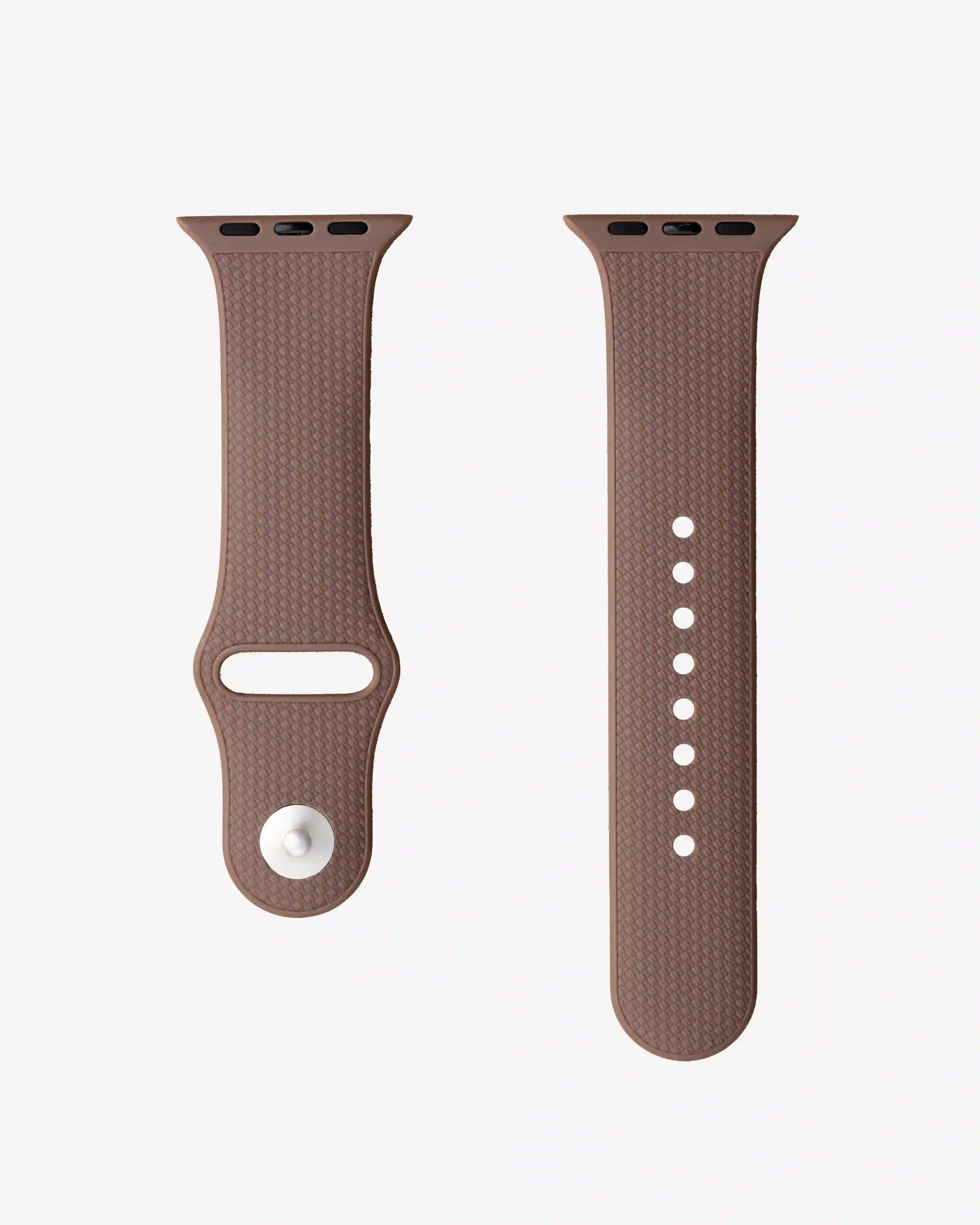 Brown Apple Watch Band with Integrated Adapter