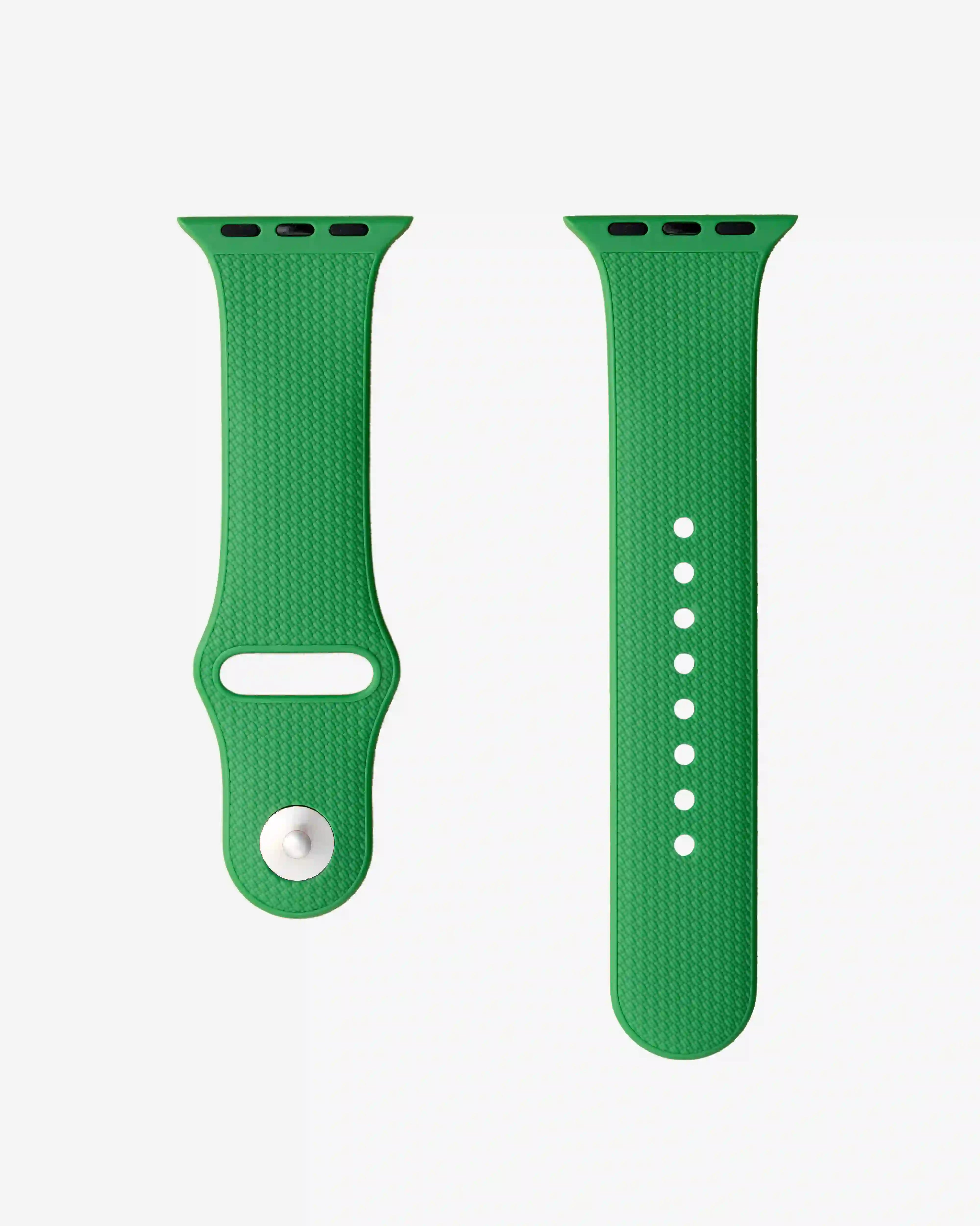Green Apple Watch Band with Integrated Adapter