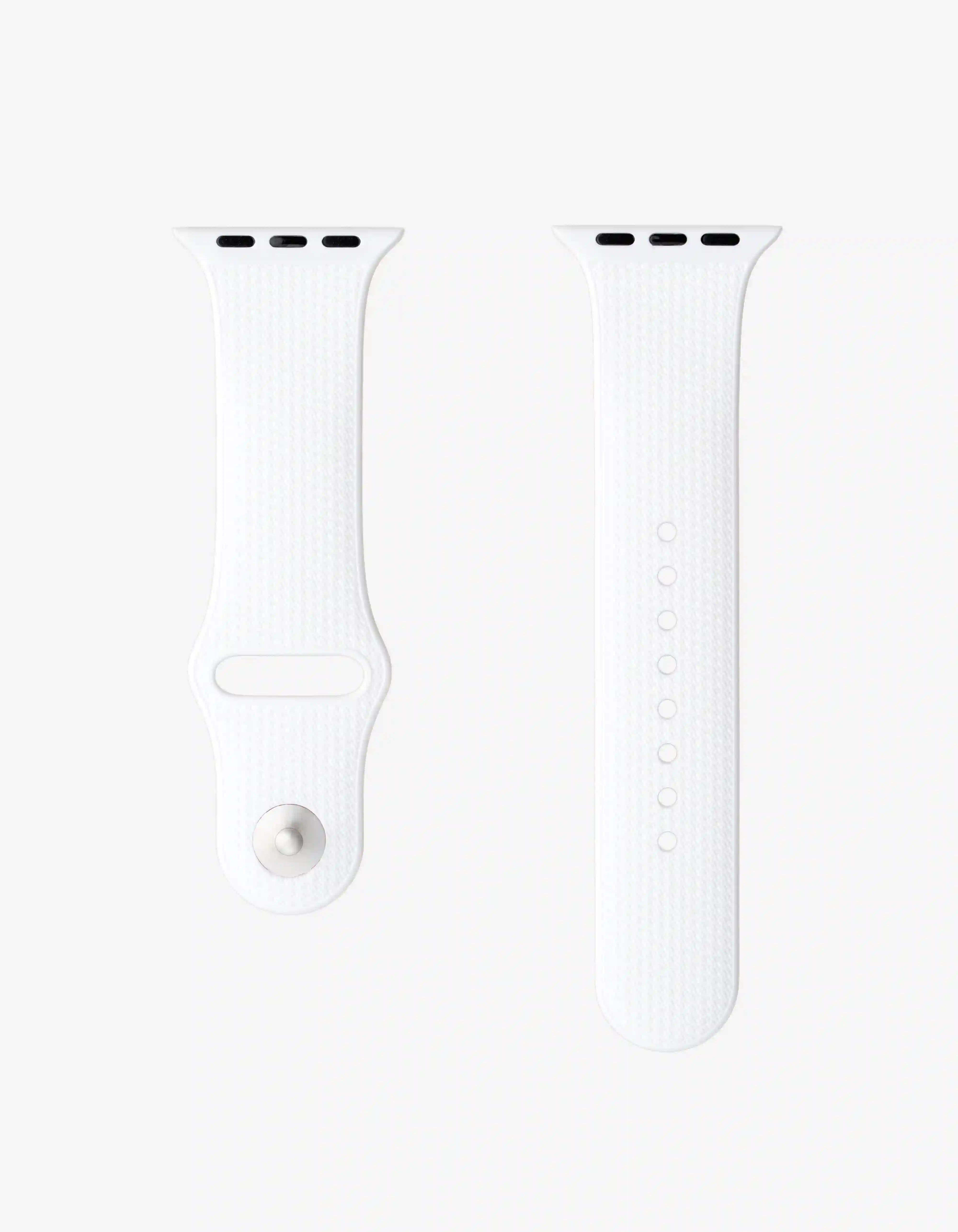White Apple Watch Band with Integrated Adapter