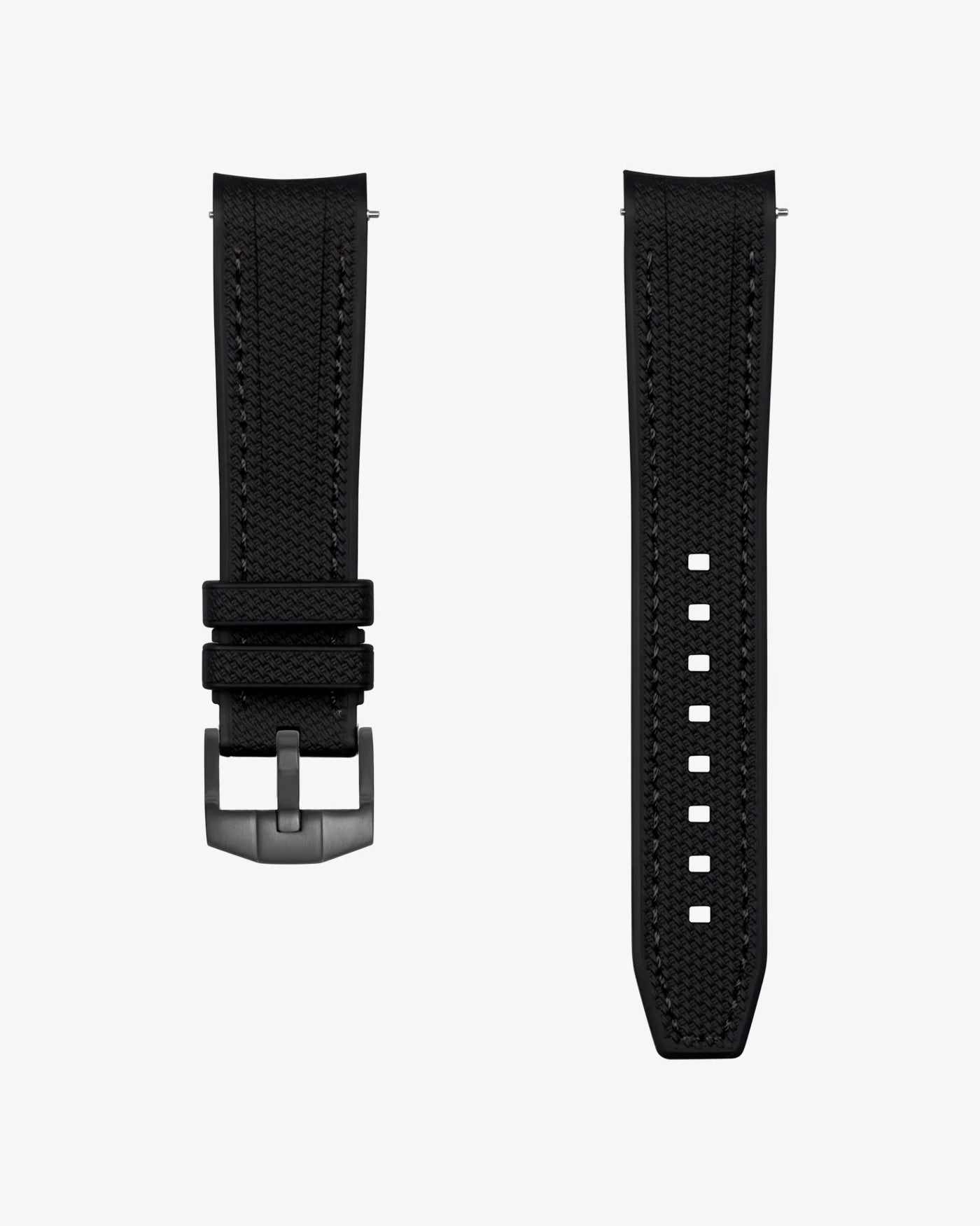 Black vertech rubber strap for Moonswatch, product image
