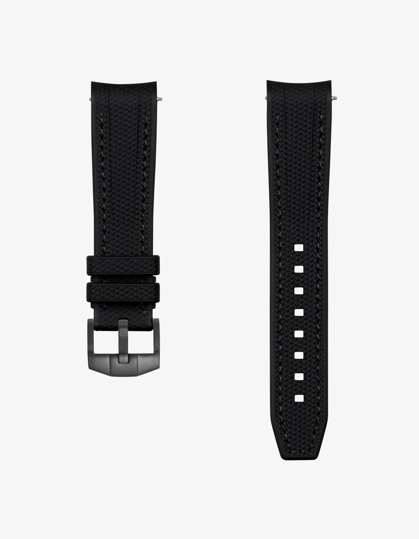 Black vertech rubber strap for Moonswatch, product image