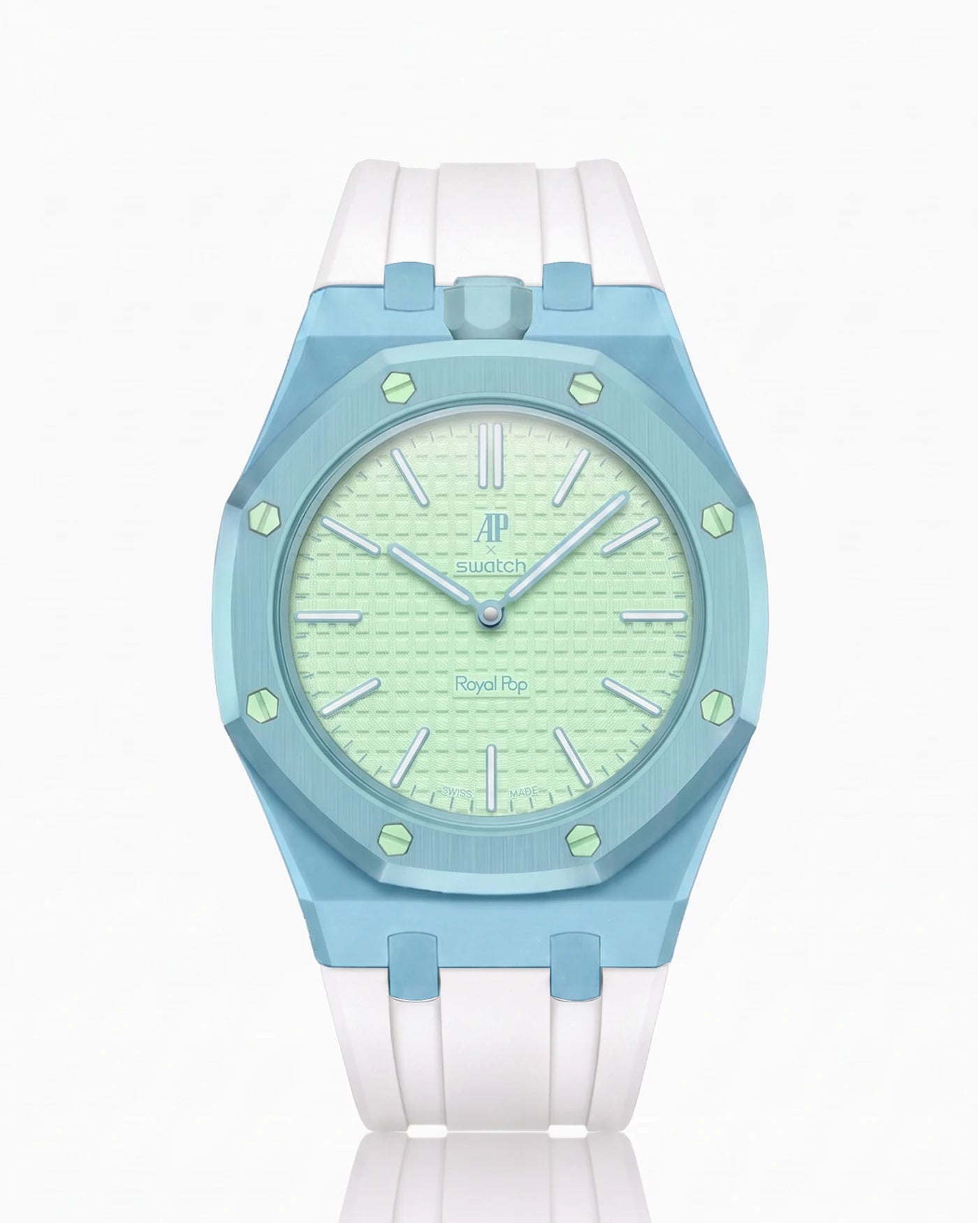 combo::light-blue::rubber-strap-for-ap-x-swatch-royal-pop-white