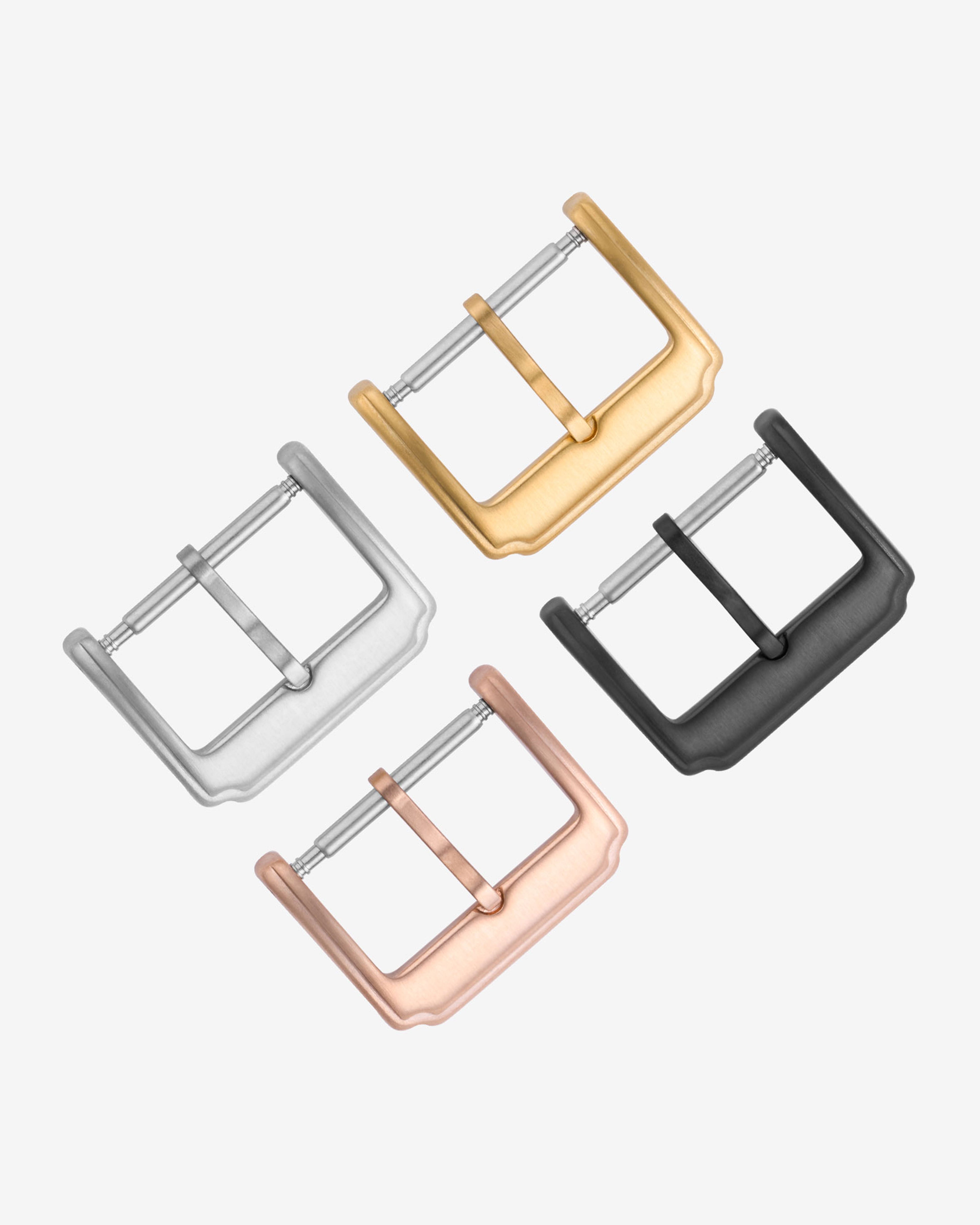 Leather Buckle - 16mm & 18mm in gold, silver, rose gold and black