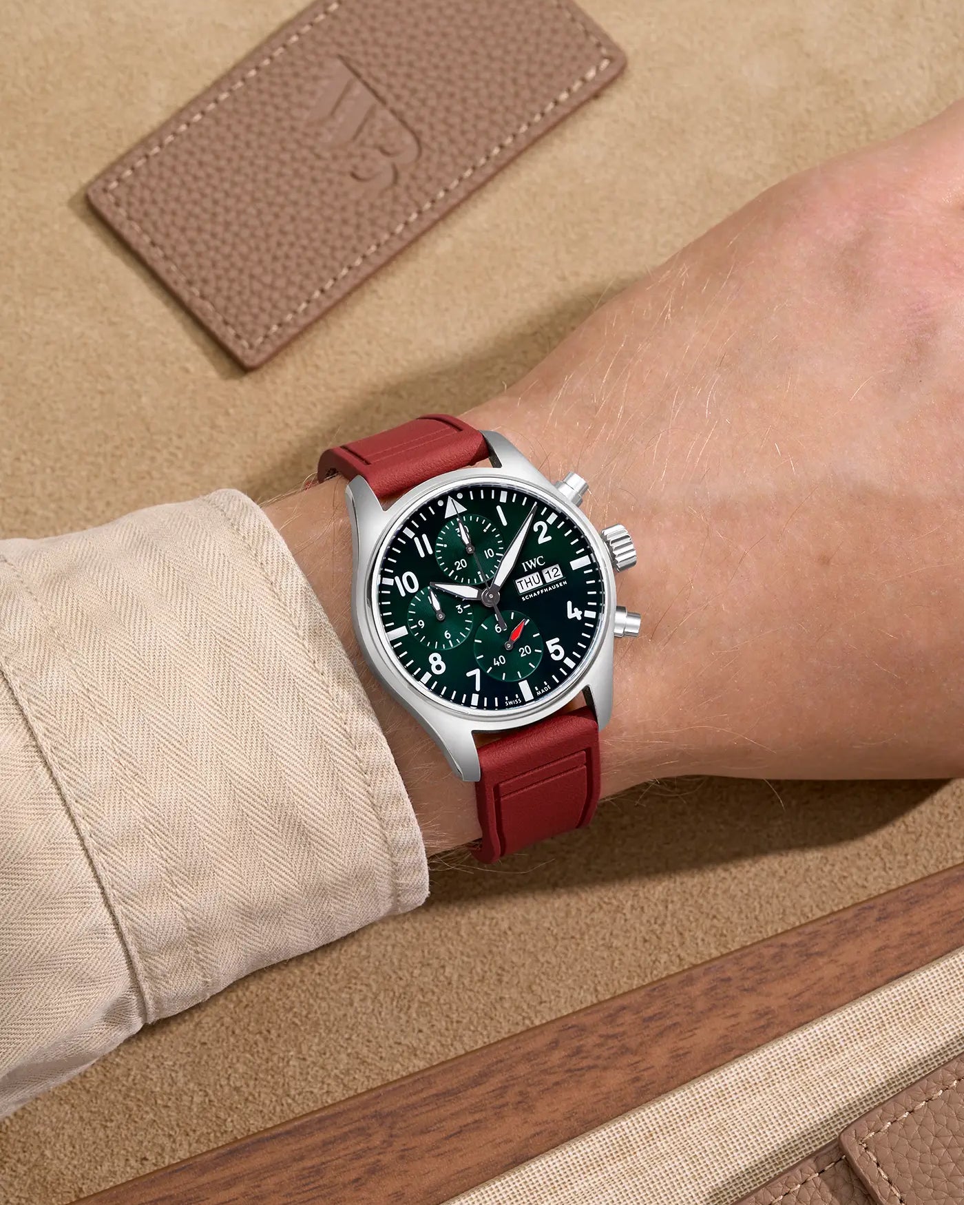 Premium rubber watch band on wrist – comfortable and long-lasting strap