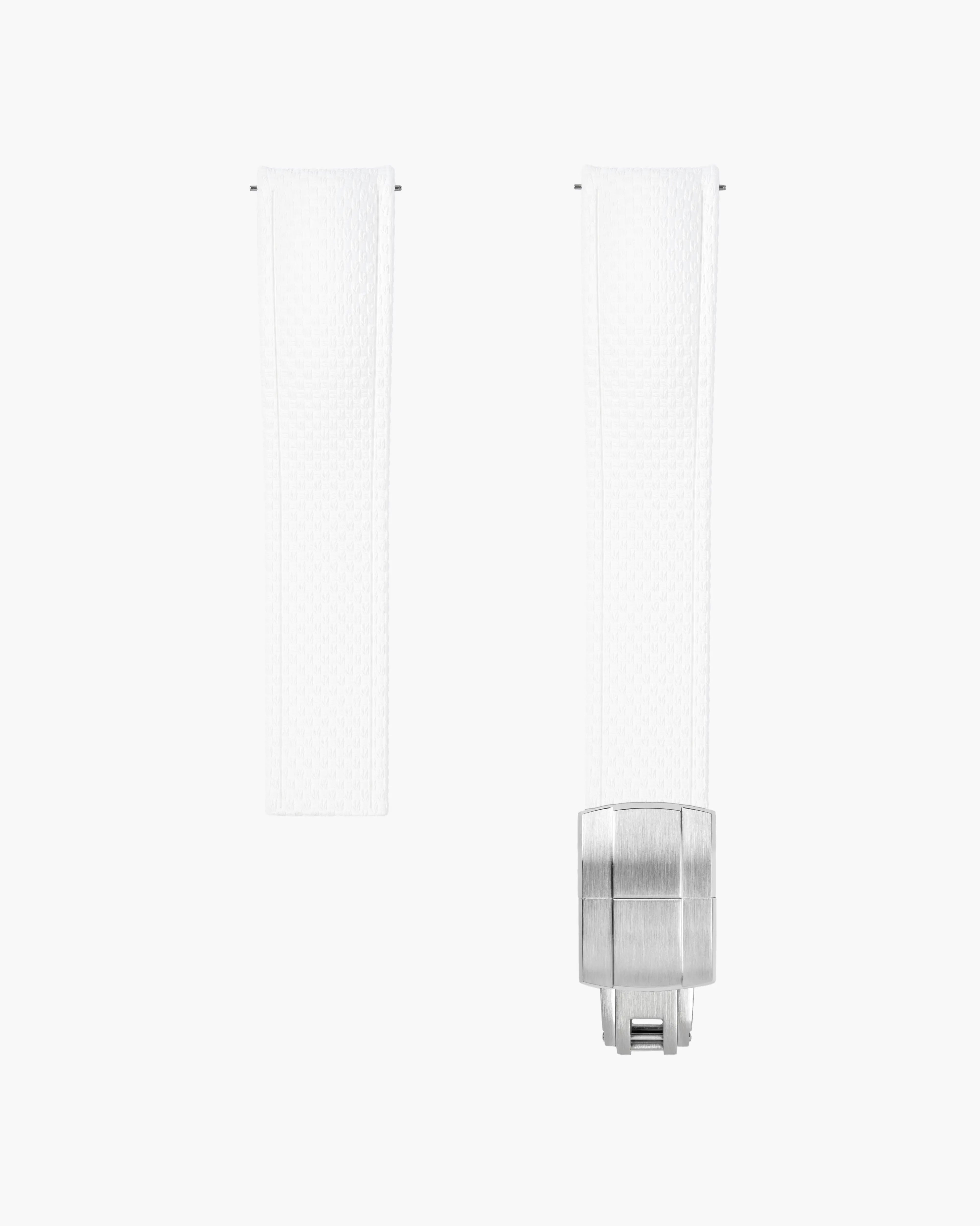 White Curved CTS Rubber Strap