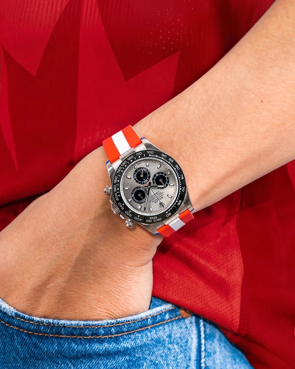 Canada Flag Watch Strap wrist shot