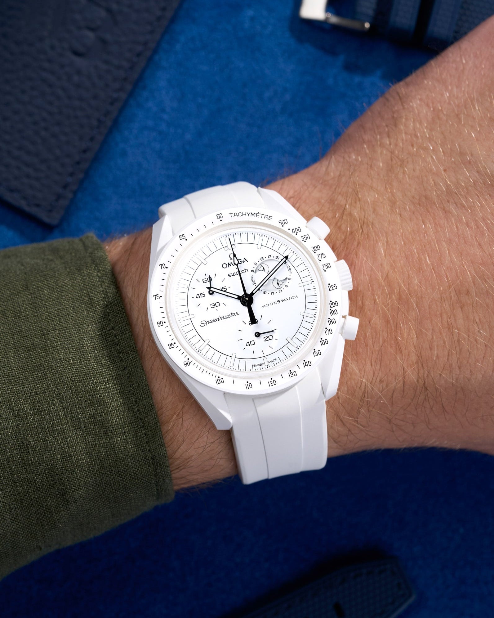 Omega X Swatch MoonSwatch Mission to the moonphase new moon full moon Moonwatch Speedmaster Professional Wristbuddys Wristbuddy Klockarmband klockband rubberstrap rubber strap straps for Mission to Mercury, mission to moon, moonswatches best rubber intergrated mission to moon mercury intergrated uhrenband bracelet Urrem bracelet de montre cinturino per orologio cinturino dell'orologio horlogeband correa de reloj Uhrenarmband Uhrarmband black schwartz svart negro new moonswatch