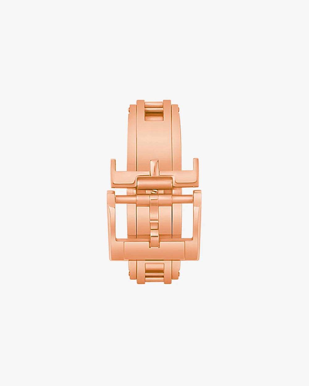 Closed deployant clasp in Rose gold