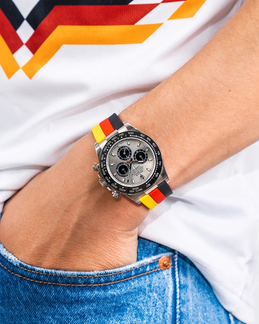 Germany Flag Watch Strap wrist shot