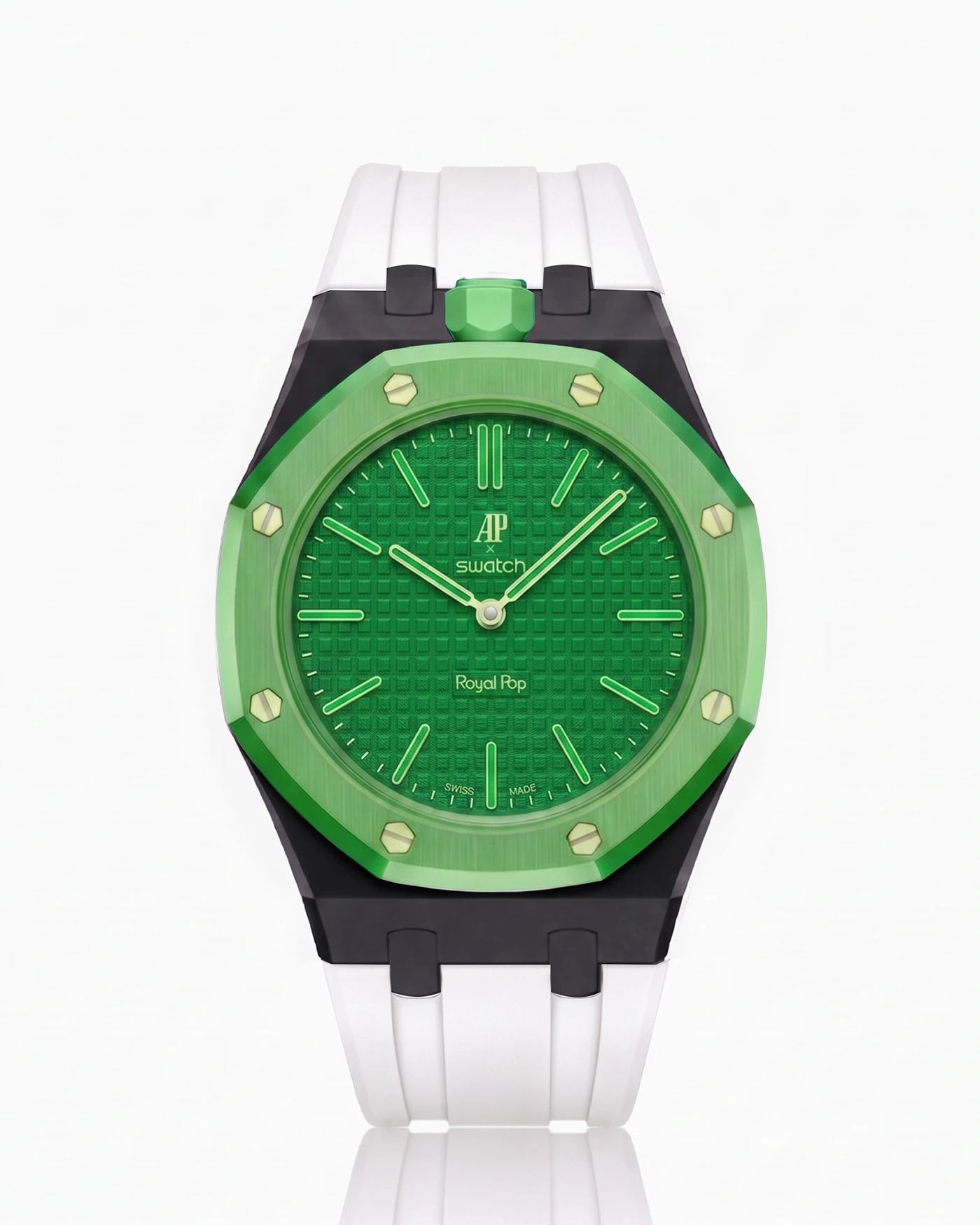 combo::black::rubber-strap-for-ap-x-swatch-royal-pop-white