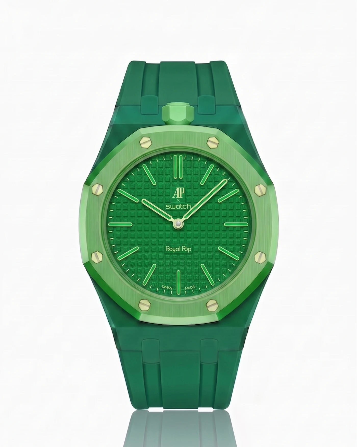 combo::green::rubber-strap-for-ap-x-swatch-royal-pop-green