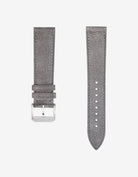 Grey suede leather strap for Omega X Swatch Mission to the Moon – product image showing both strap parts