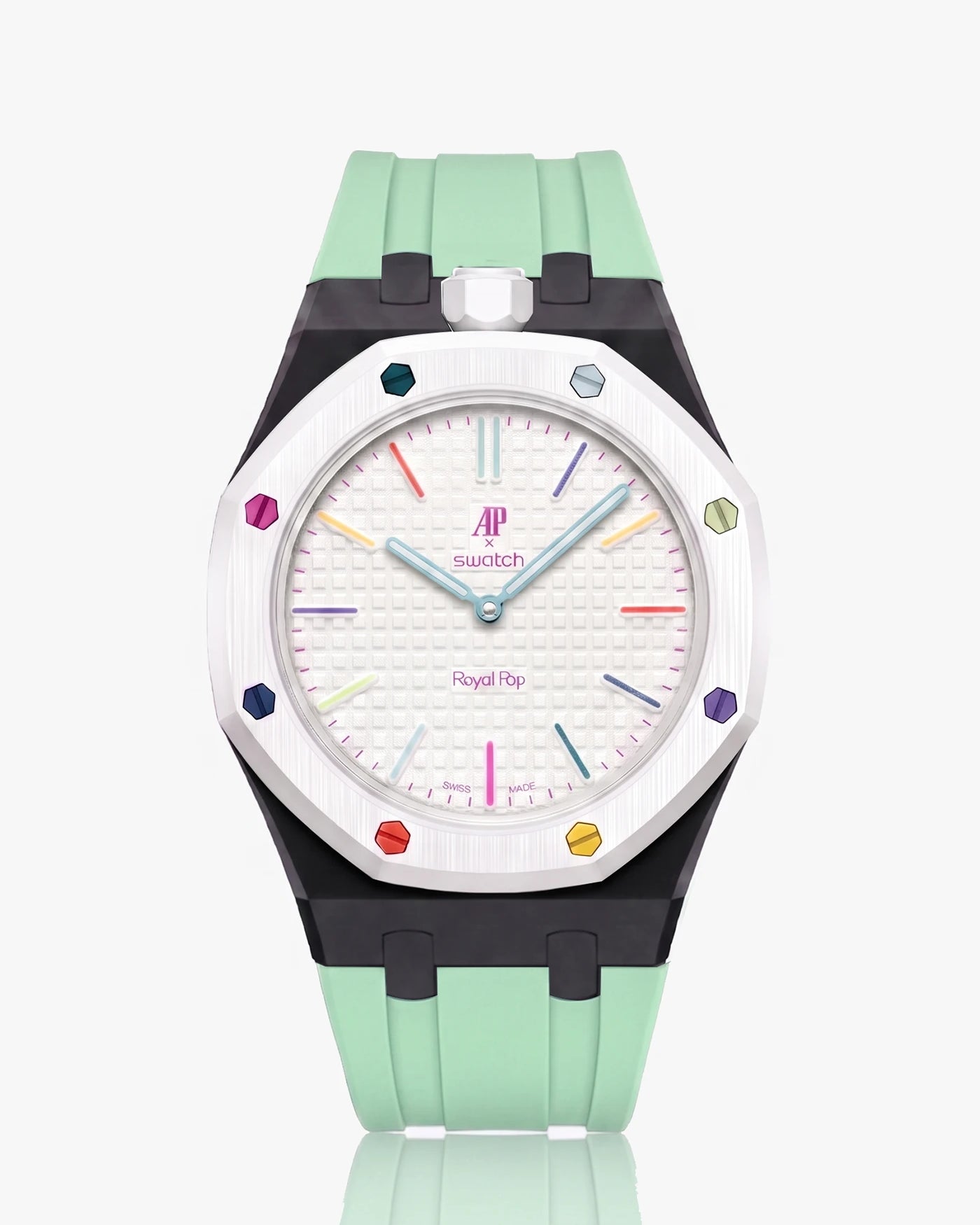 combo::black::rubber-strap-for-ap-x-swatch-royal-pop-mint