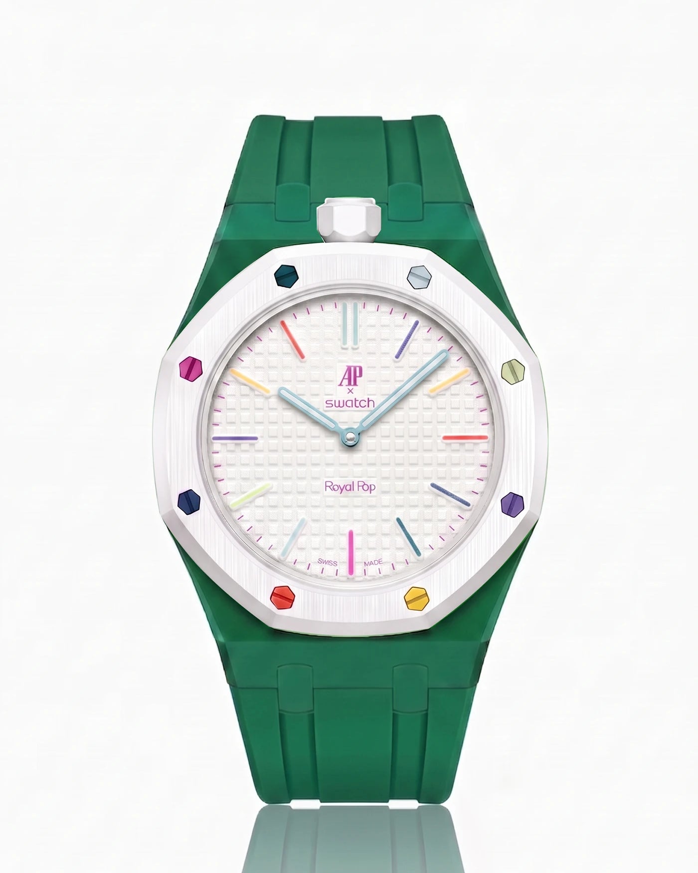 combo::green::rubber-strap-for-ap-x-swatch-royal-pop-green