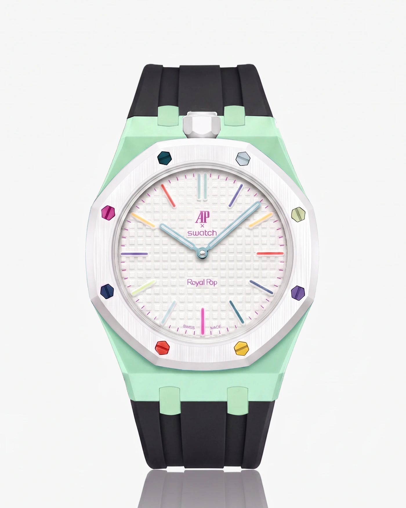 combo::mint::rubber-strap-for-ap-x-swatch-royal-pop-black