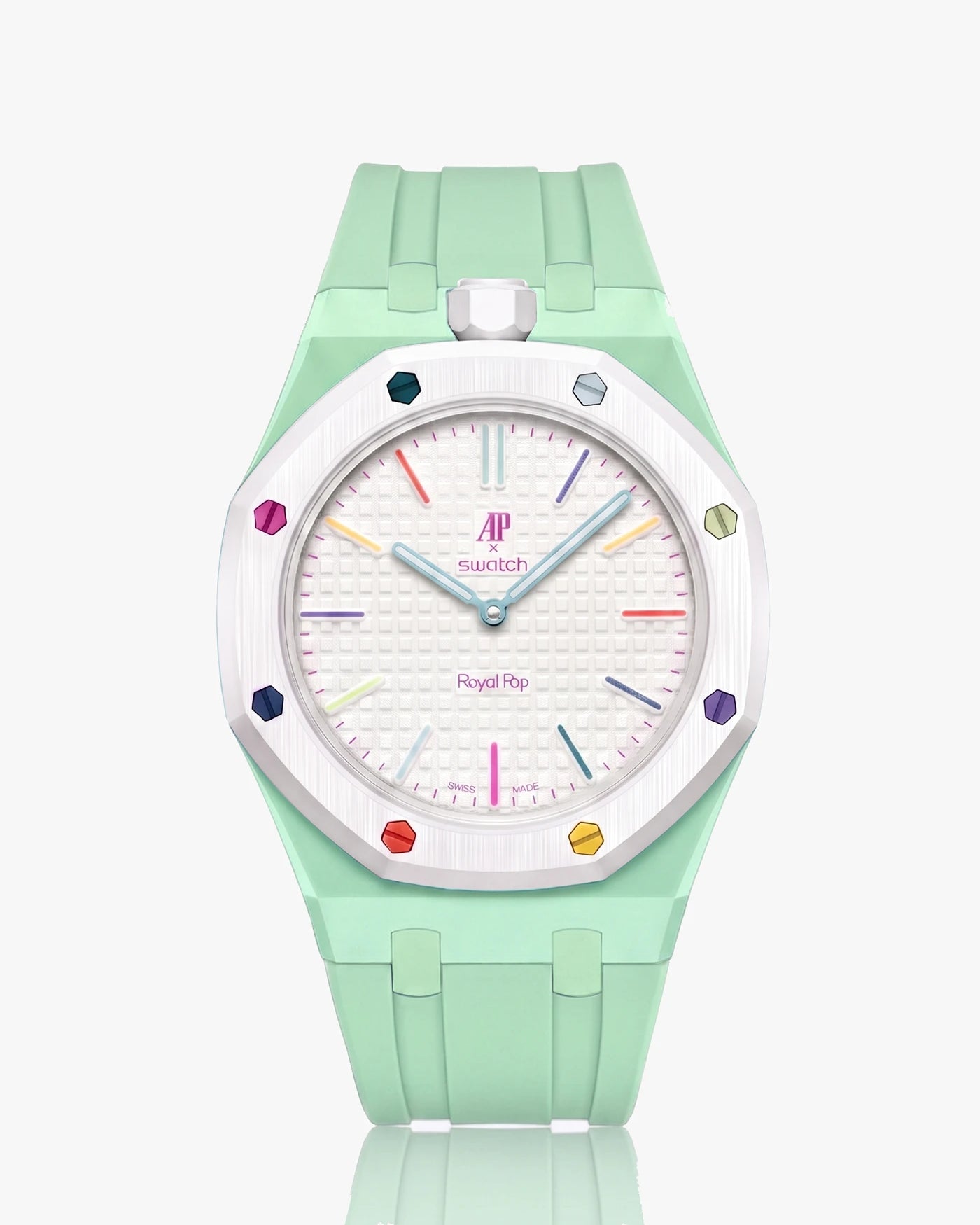 combo::mint::rubber-strap-for-ap-x-swatch-royal-pop-mint