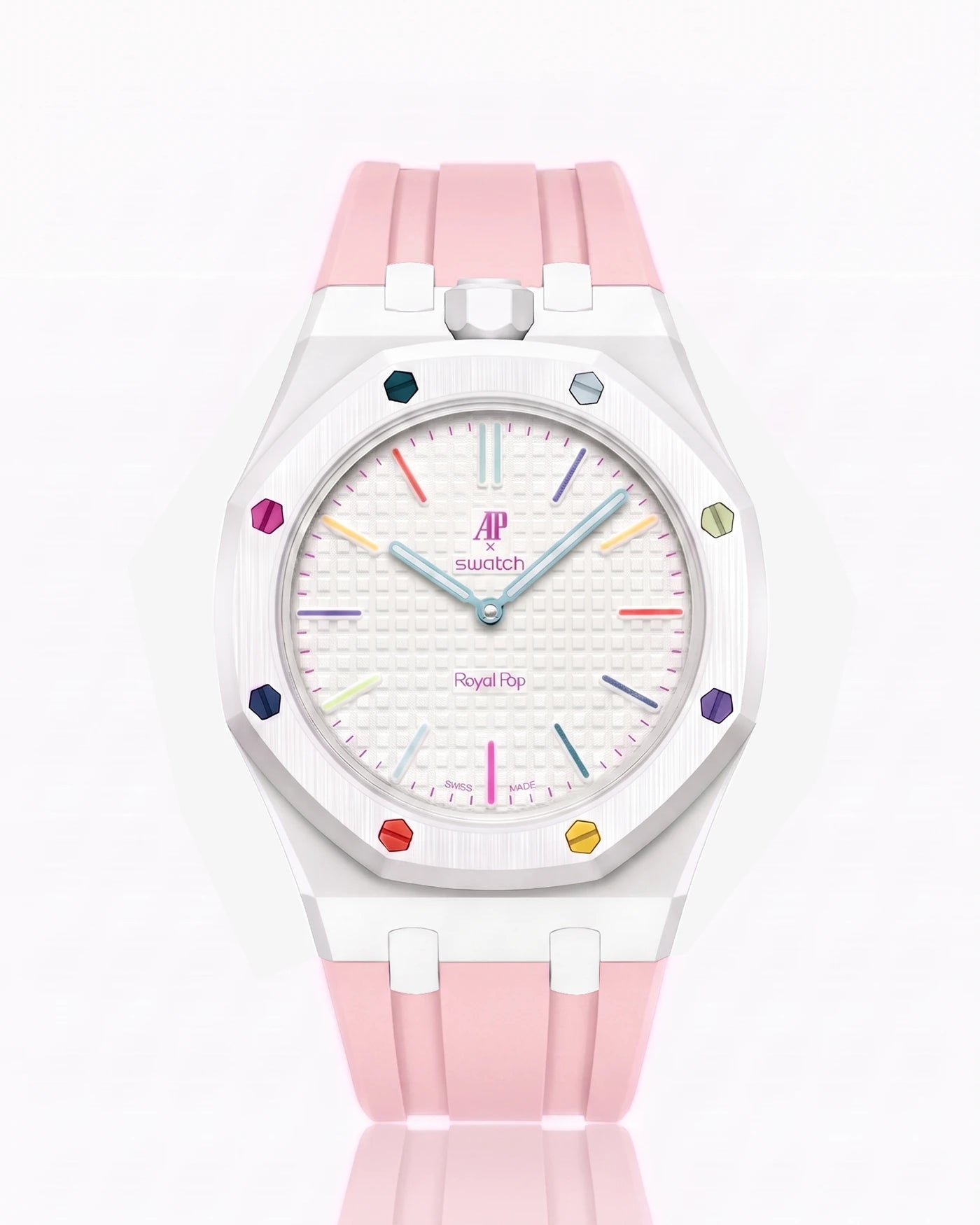 combo::white::rubber-strap-for-ap-x-swatch-royal-pop-pink