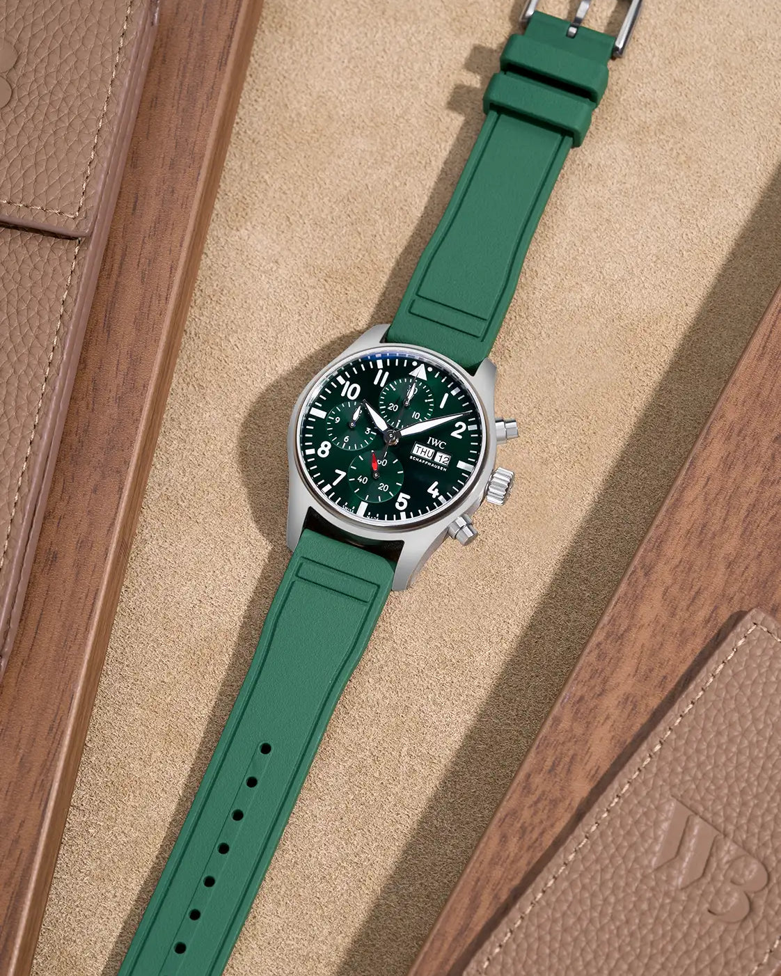 IWC Military Green Rubber Strap – Premium Fit, Quick-Release & Durable Design