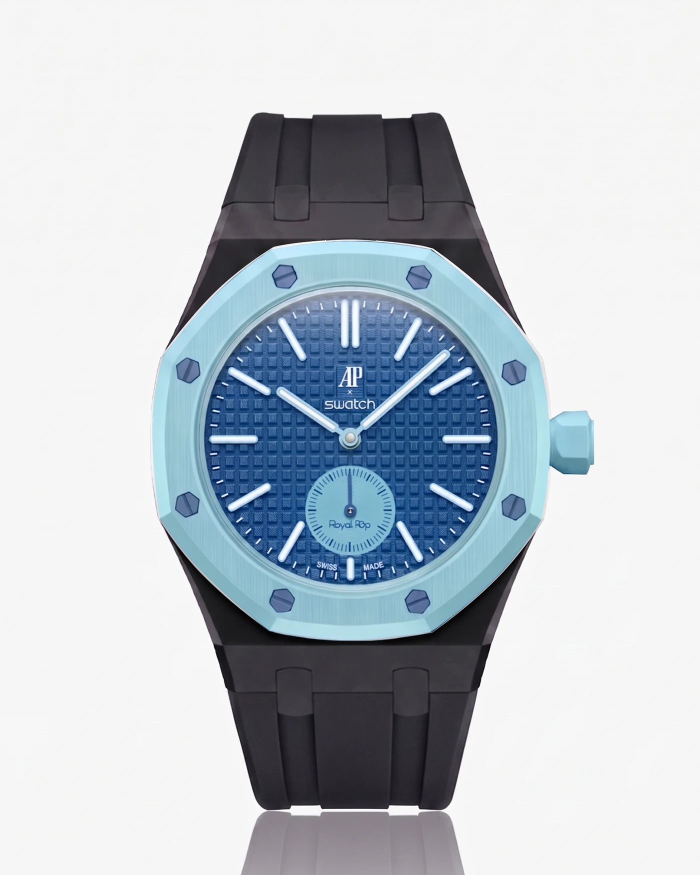 combo::black::rubber-strap-for-ap-x-swatch-royal-pop-black