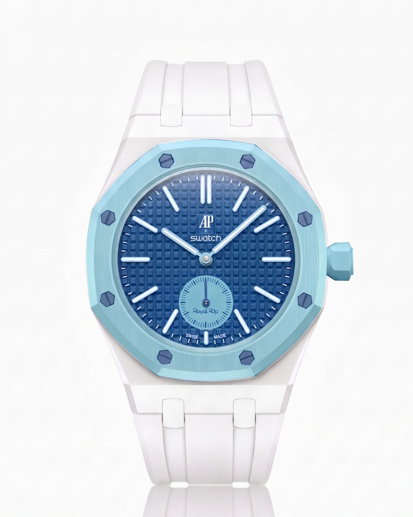 combo::white::rubber-strap-for-ap-x-swatch-royal-pop-white