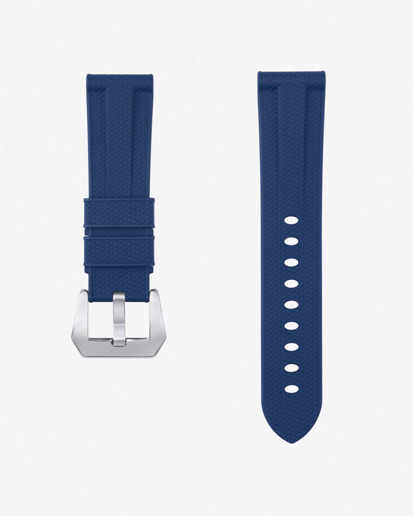 Replacement Navy Blue Rubber Strap for Panerai Watches – 24mm uhrenband klockarmband, Swiss Made premium gummiband i marinblå nyans, passar Panerai Luminor och andra modeller, idealisk för dykarklockor och sportiga modeller, erbjuder ett lyxigt men funktionellt utseende som är perfekt för både formella och aktiva miljöer