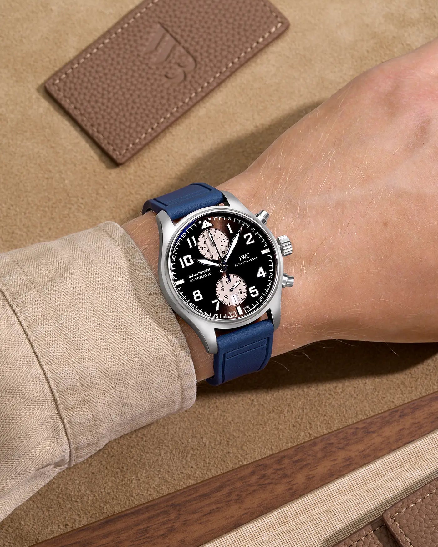 Luxury rubber watch band on wrist – durable and high-quality material