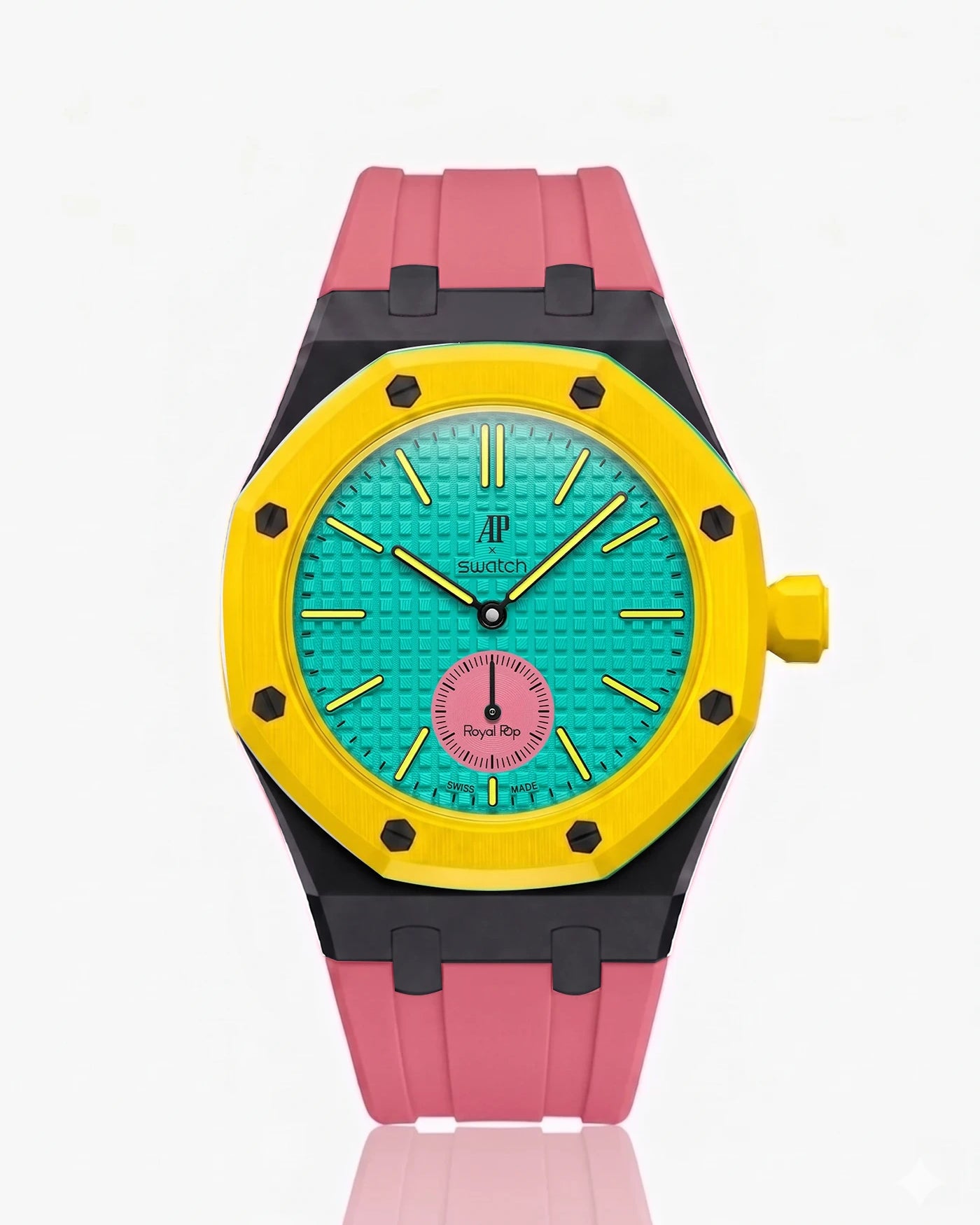combo::black::rubber-strap-for-ap-x-swatch-royal-pop-otg-pink