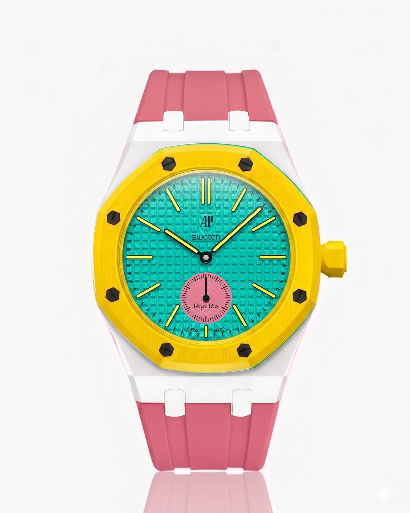 combo::white::rubber-strap-for-ap-x-swatch-royal-pop-otg-pink