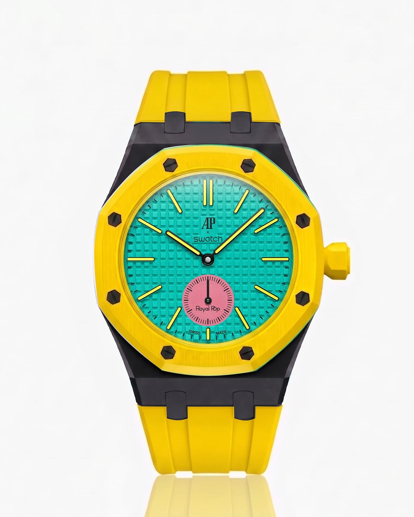 combo::black::rubber-strap-for-ap-x-swatch-royal-pop-yellow
