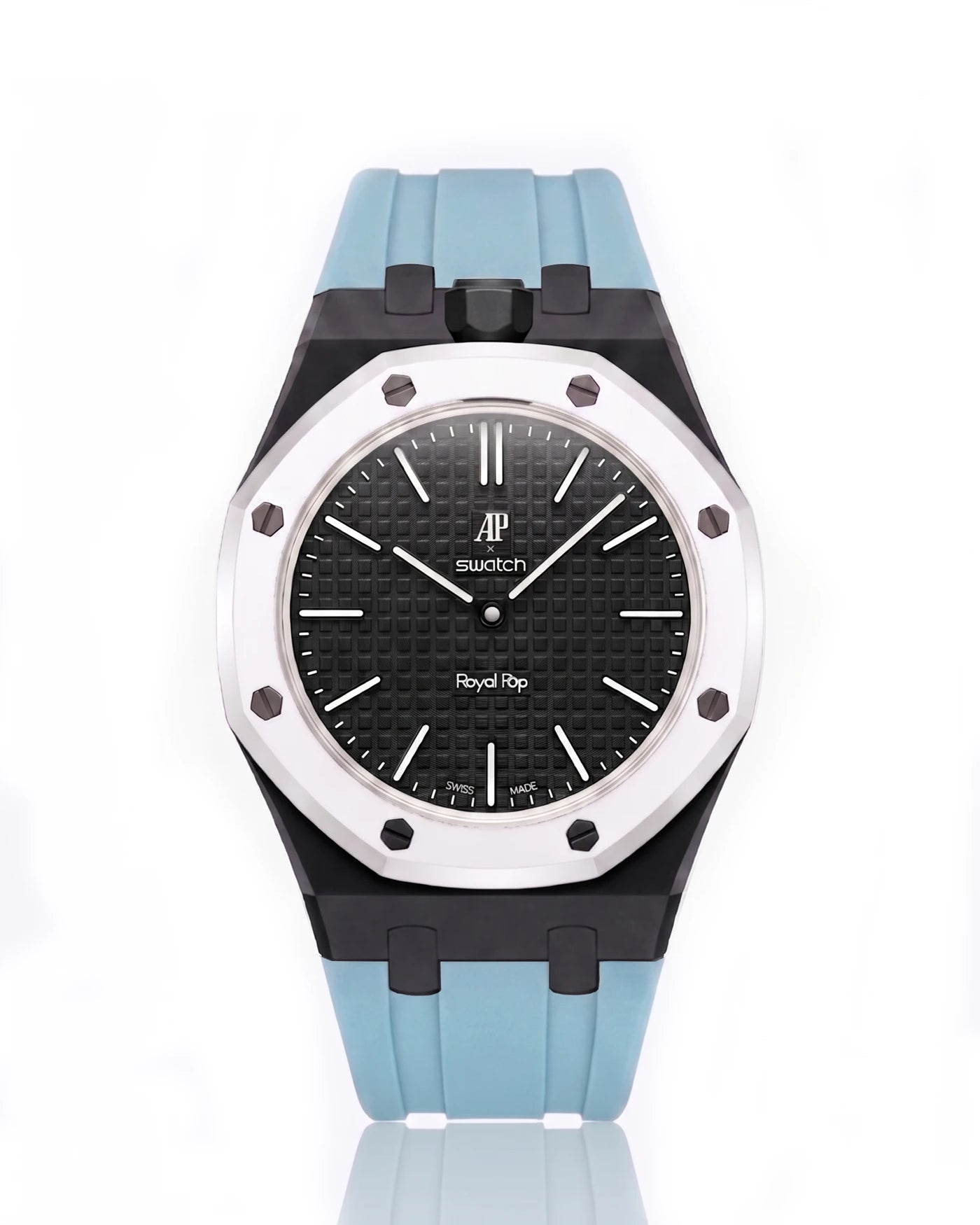 combo::black::rubber-strap-for-ap-x-swatch-royal-pop-light-blue