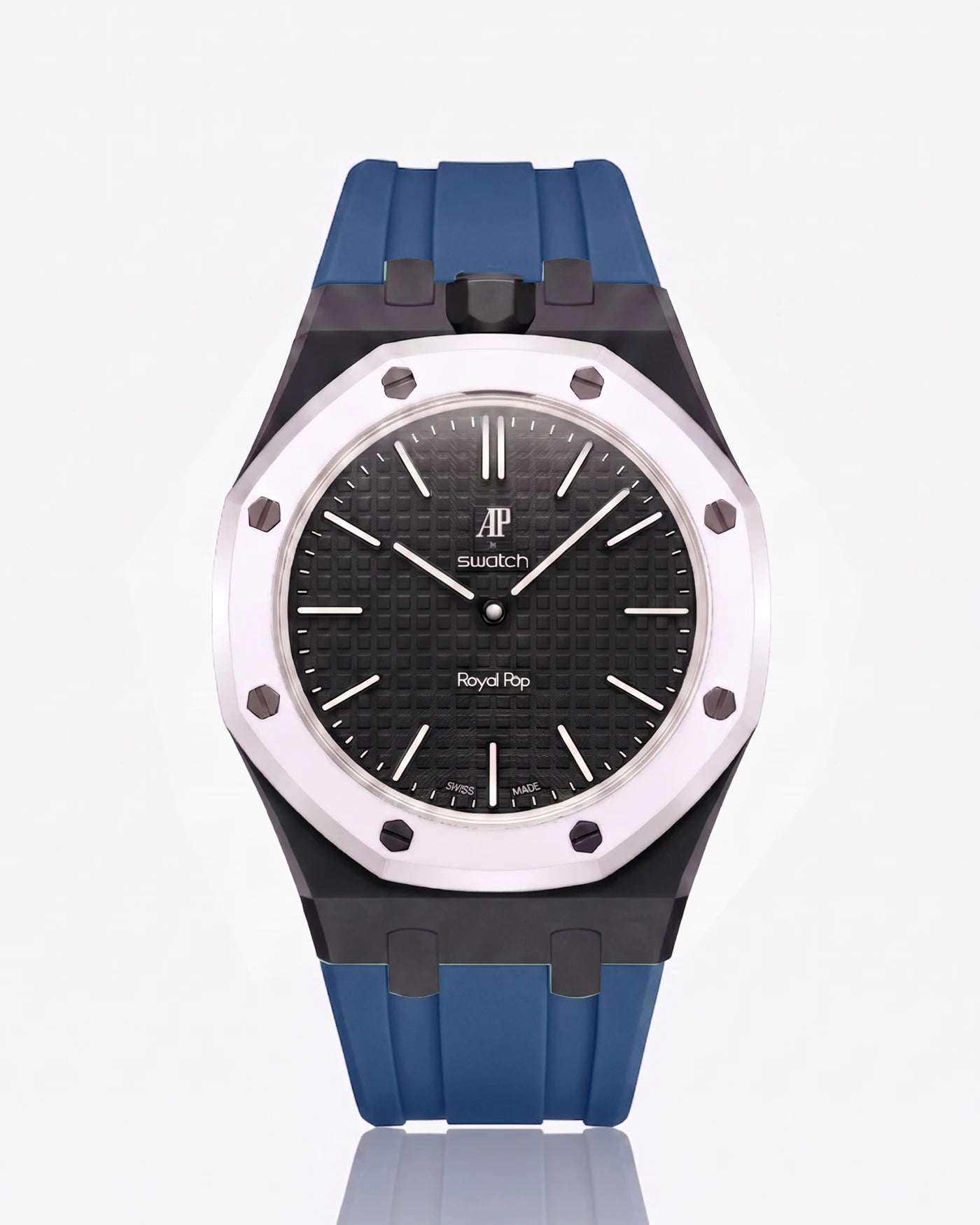 combo::black::rubber-strap-for-ap-x-swatch-royal-pop-navy-blue