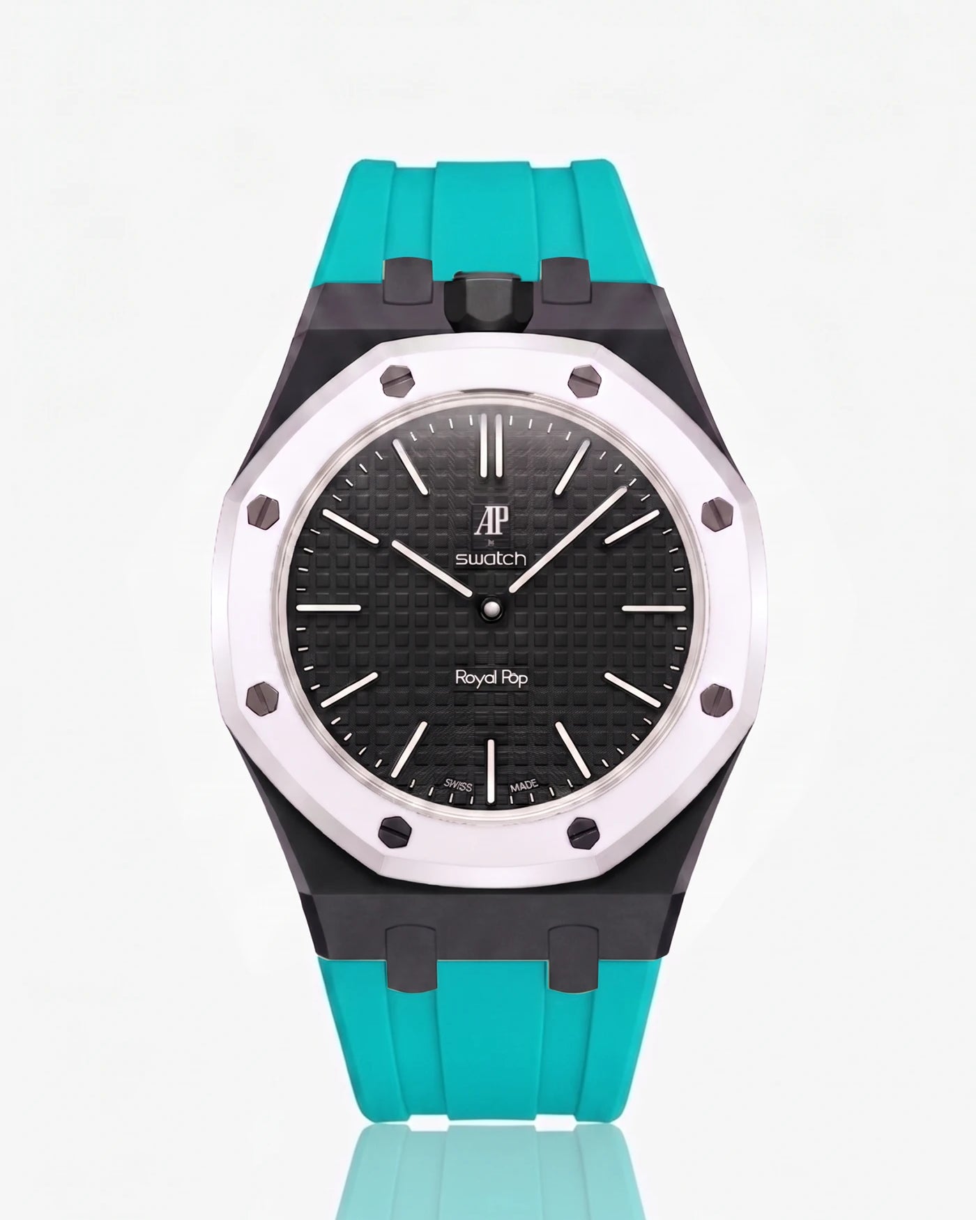 combo::black::rubber-strap-for-ap-x-swatch-royal-pop-turquoise