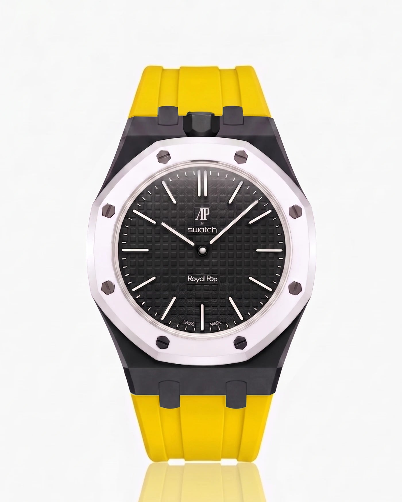 combo::black::rubber-strap-for-ap-x-swatch-royal-pop-yellow
