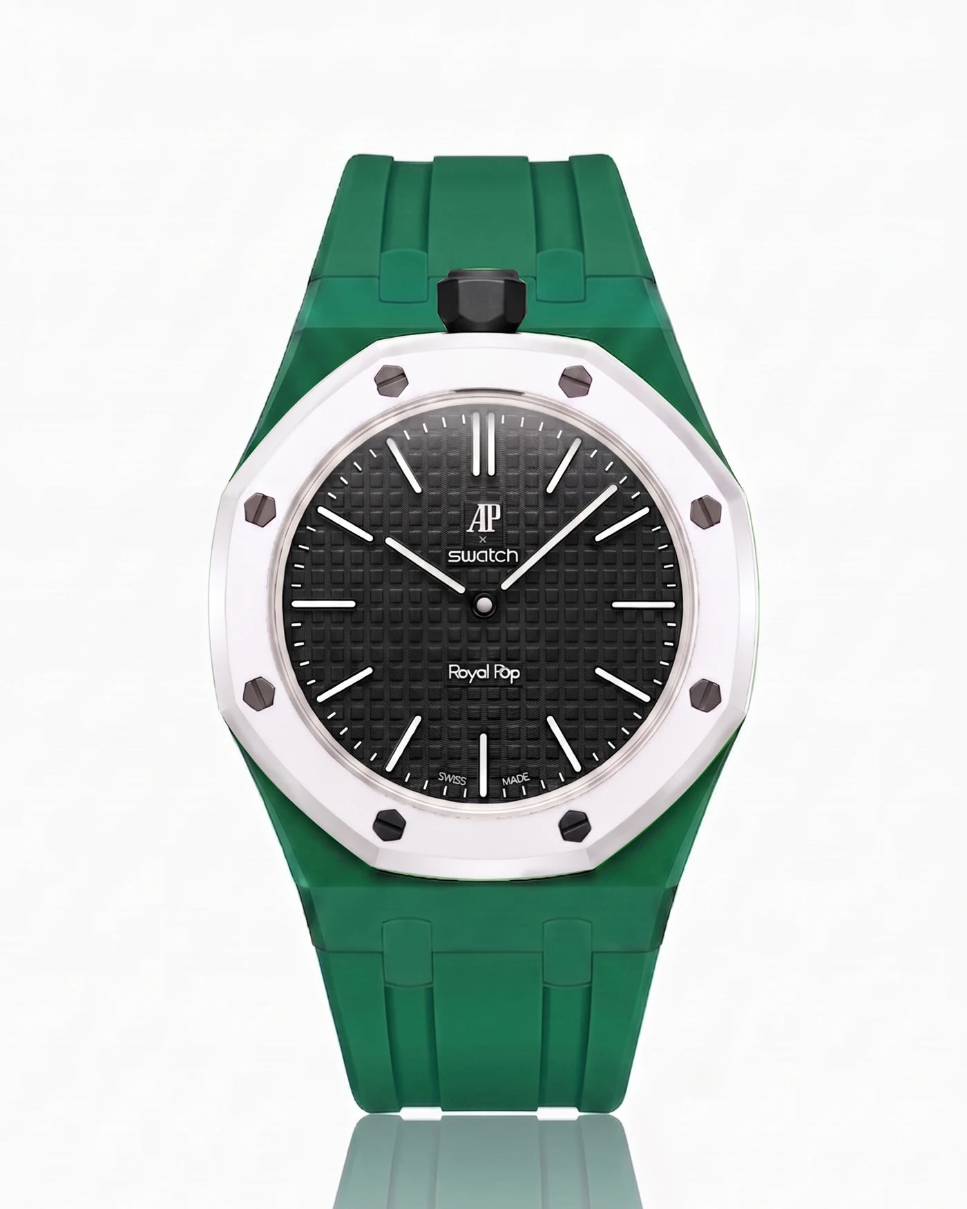 combo::green::rubber-strap-for-ap-x-swatch-royal-pop-green