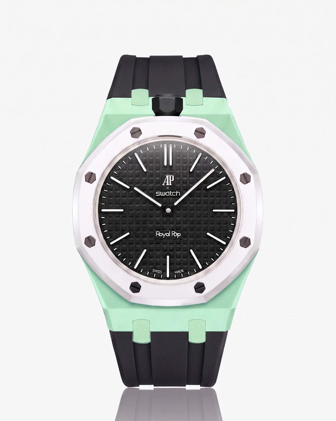combo::mint::rubber-strap-for-ap-x-swatch-royal-pop-black