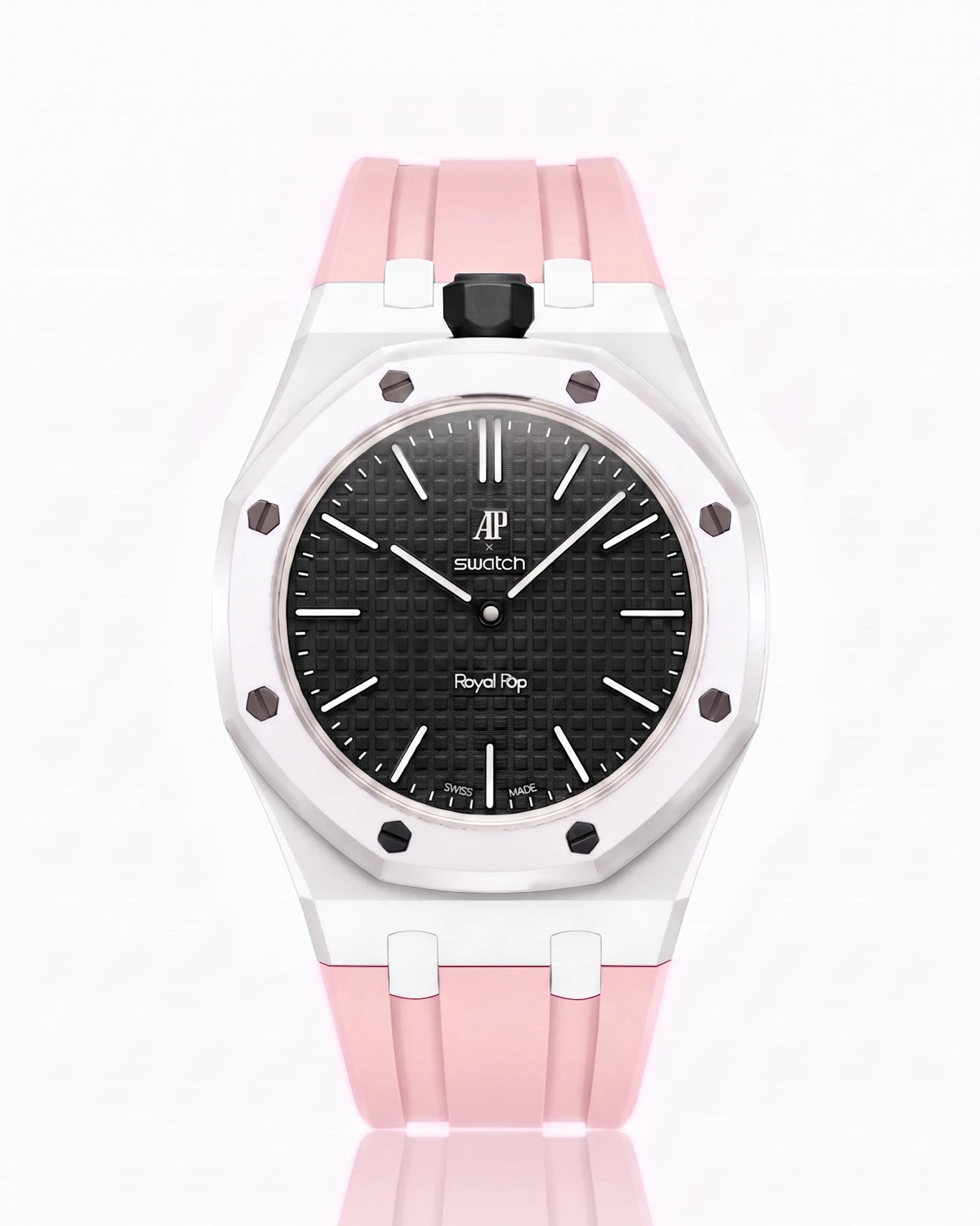 combo::white::rubber-strap-for-ap-x-swatch-royal-pop-pink