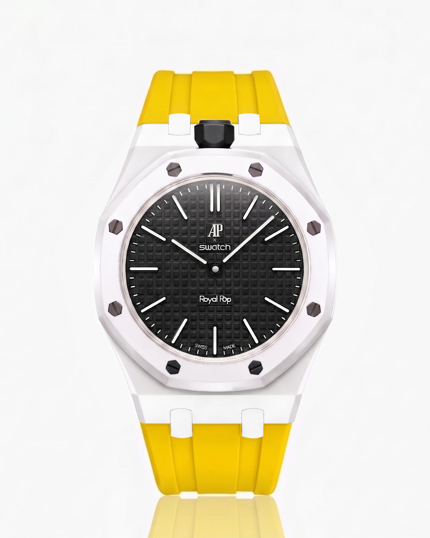 combo::white::rubber-strap-for-ap-x-swatch-royal-pop-yellow