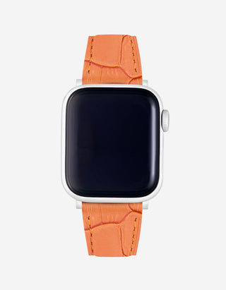 Orange Embossed Alligator
